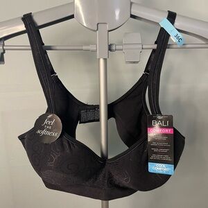 BALI Comfort Revolution Shaping Wireless Smoothing Bra 3463 In Black swirl 36C